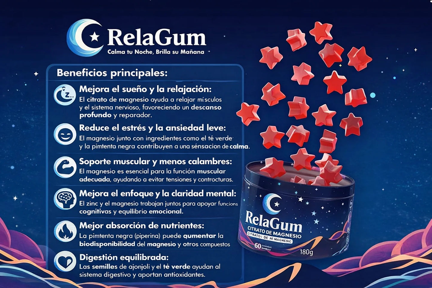 Relagum: apoyo natural para relajarte y mejorar tu rutina de sueño