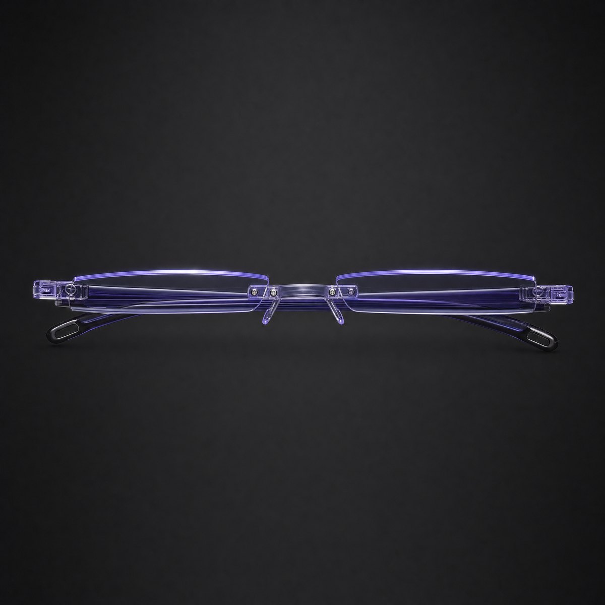 Perfil de las gafas antiluz plegadas
