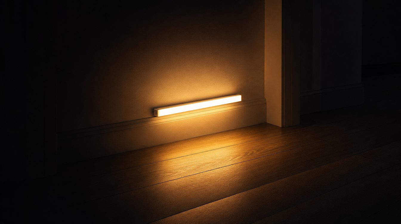 Rincón oscuro que se enciende cuando el sensor detecta movimiento